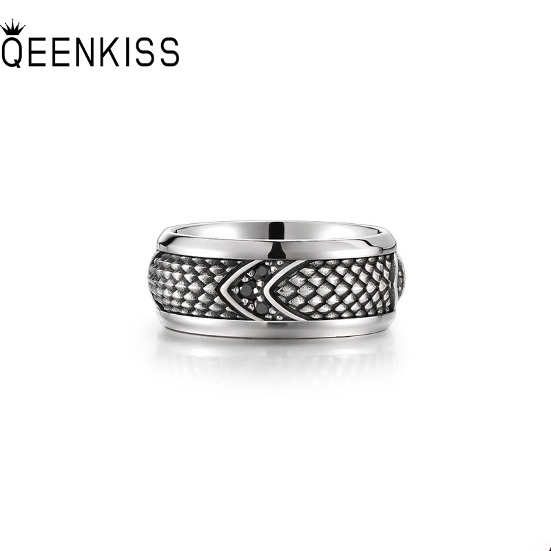 Men'S Grooming Set Gift - QEENKISS 925 Sterling Silver Vintage Scale