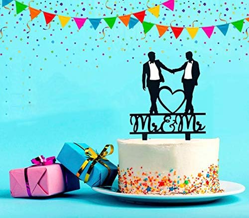 Mr & Mr Cake Topper, Black Acr - Men'S Grooming For Engagement 评论和价格