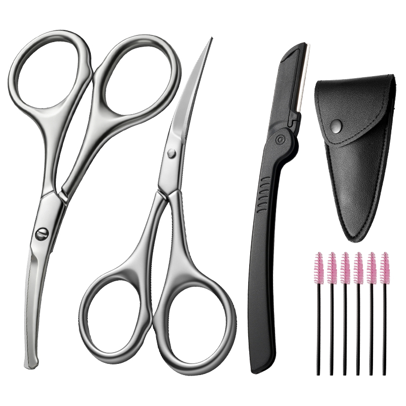 1/9 pcs Stainless Steel Eyebro - Men'S Grooming Eyebrow Trimming 评论和价格