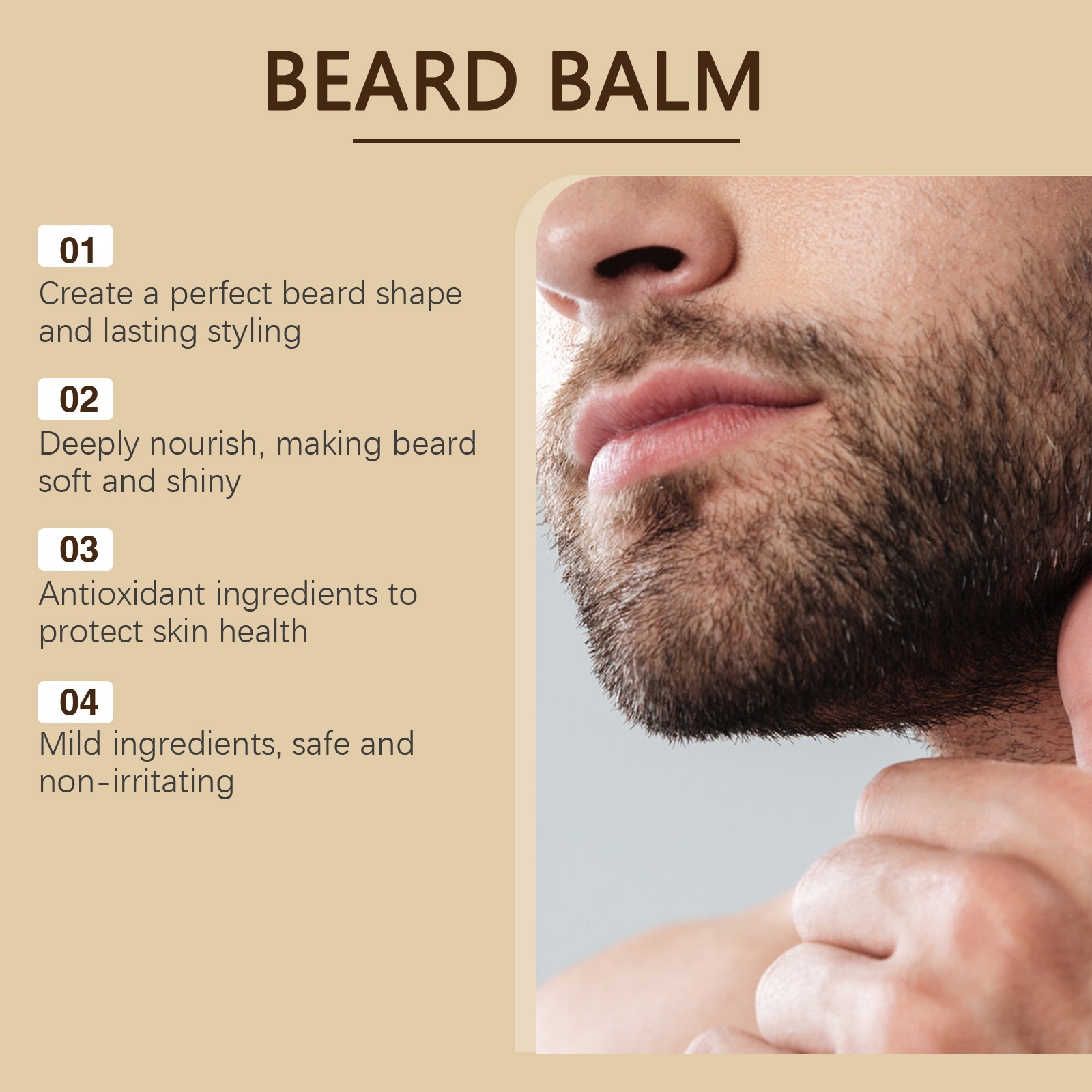 Men's Beard Care Wax - Smooth, - Men'S Grooming Wax 评论和价格