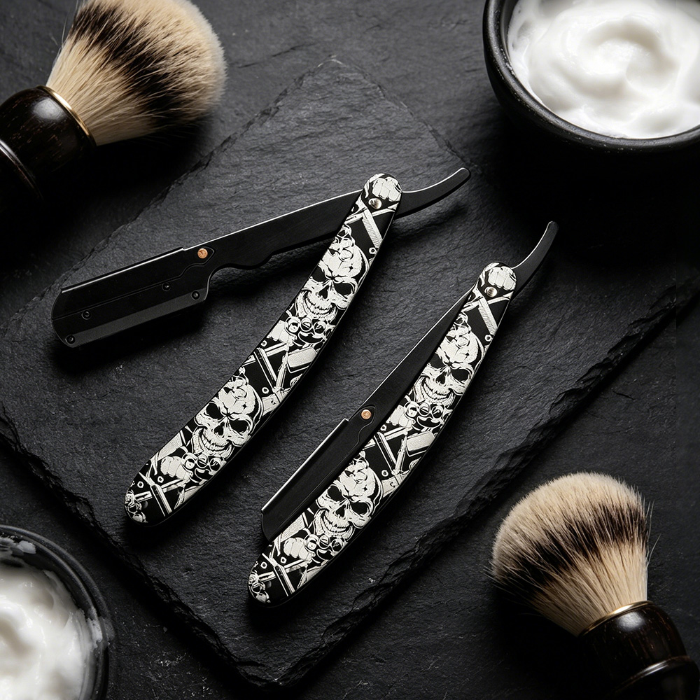 Vintage Skull Art Print Handle - Men'S Grooming Eyebrow Trimming 评论和价格