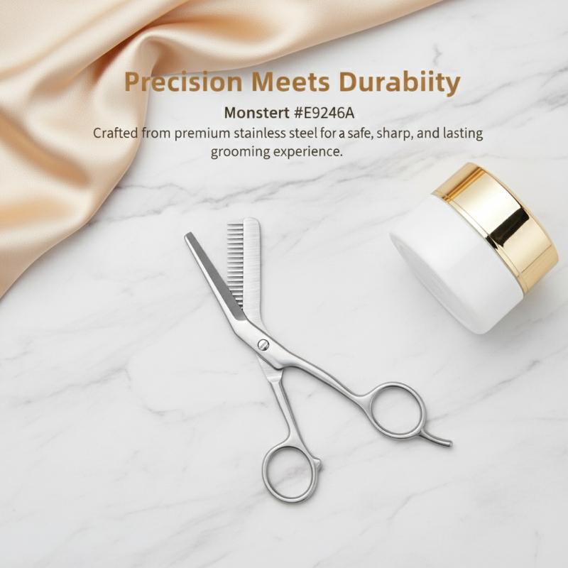 Stainless Steel Eyebrow Scisso - Men'S Grooming Eyebrow Trimming 评论和价格