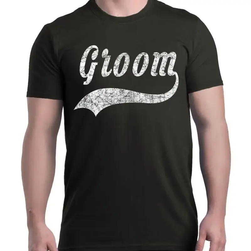 White Groom T-shirt Wedding Ba - Men'S Grooming For Engagement 评论和价格